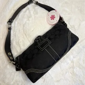 y2k COACH Vintage Black Soho Demi Flap 6280 Shoulder Bag thumbnail 2