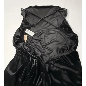 SHEIN Bae Black‎ Dress Velvet Spaghetti Strap 2XL Plus Prom Ruched Stretch New thumbnail 10