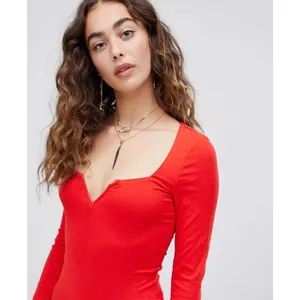 Free People Intimately‎ Free Zoe V-Wire Bodysuit Red Small thumbnail 3