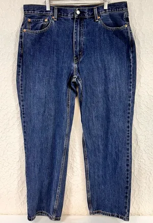 Levi's 550 Men's Jeans Size 38/30 Medium Blue Wash Straight Leg Cotton Classic thumbnail 1
