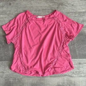 Altar'd State Oversized Crop Top Tee Womens S Pink Cotton Relaxed Fit Casual thumbnail 1