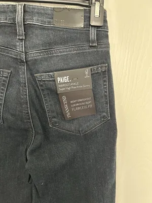 Paige Women's Margot Ankle Skinny Jeans Transcend High Rise Dark Blue Size 23 thumbnail 3