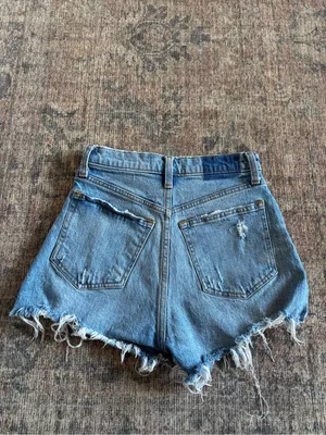 Abercrombie & Fitch The Mom Short High Rise Denim Shorts Size 24 thumbnail 8
