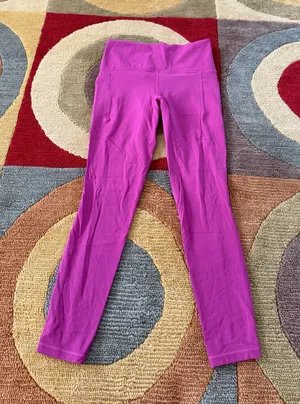 Athleta Salutation Stash Tight Leggings Pockets Magenta Fuchsia Women’s Small thumbnail 1
