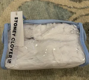Stoney Clover Blue Trim Clear Travel Pouch NWT thumbnail 1