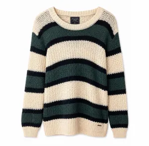 Abercrombie and Fitch Alpaca Wool Blend Colorblock Stripe Sweater Size XS thumbnail 2