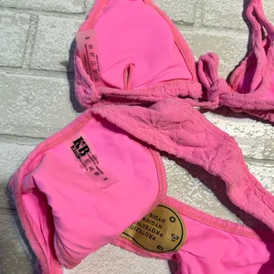 KB Kinis Pink Flower Textured Bikini Set Size Small thumbnail 3