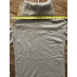 J.Crew Sweater Wm Sm Beige Cowl‎ Neck Merino Wool Blend Pullover Knit Minimal thumbnail 7