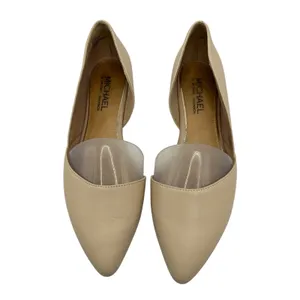 Michael Shannon Alyssa Flats Women‎ 9 Beige d'Orsay Pointed Toe Leather Preppy thumbnail 3
