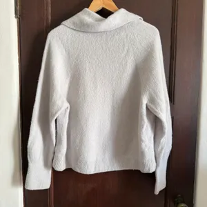 & Other Stories Light Gray Wool Blend Collared Cardigan Sweater Medium thumbnail 3