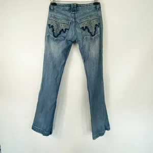 Antik Denim Vintage Blue Western Bootcut Flare Jeans Medium-Dark Wash Womens 27 thumbnail 7
