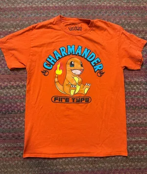 Pokémon Charmander Orange Graphic Tee - Fire Type thumbnail 1