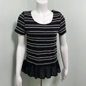 ANTHROPOLOGIE Meadow Rue Smocked Peplum Top thumbnail 2