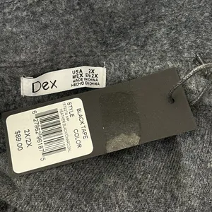 Black Tape Dex 2X-Large Fleece Jacket Button Up Long Sleeve Pockets Gray Womens thumbnail 7