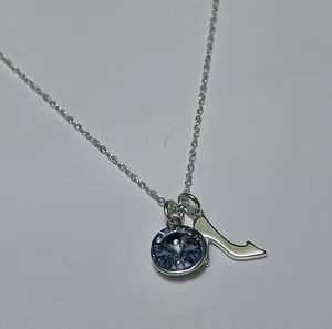 Signed DISNEY Chain Necklace Silver Tone - A Dream Is A Wish Your Heart Makes thumbnail 5