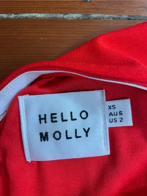 Hello Molly Backstage Passes One Shoulder Red Ruffle Mini Dress Sz XS 💚🎀 thumbnail 9