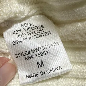 Altar'd‎ State Cream Cable Knit Cropped Sweater M MWT9139-23 Ivory Crew Neck thumbnail 5
