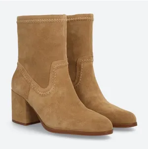 Vince Camuto Womens Pailey Beige Suede Zipper Ankle‎ Boots Shoes NWT thumbnail 1