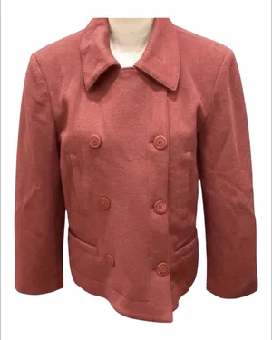 Vintage Harve Benard Dusty Pink Double Breasted Wool Cashmere Pea Coat 10 thumbnail 3