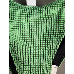 Cotton On Textured Brazilian Bikini Bottom Lime Green High Cut Cheeky Swim NWT L thumbnail 4