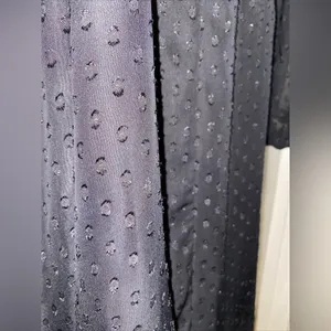 Long Sleeve Maxi Black Swiss Dot Dress Size Large thumbnail 6