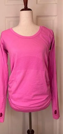 Lululemon Swiftly Tech Long Sleeve Pink Size 10 thumbnail 1