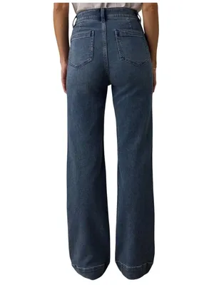 Faherty  Stretch Terry Patch PocketFlare Denim Jeans Size 25 Riventon thumbnail 2