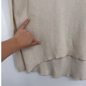 Theory Cream Cotton‎ Cashmere Knit Sweater Womens M Hi Low Hem thumbnail 3