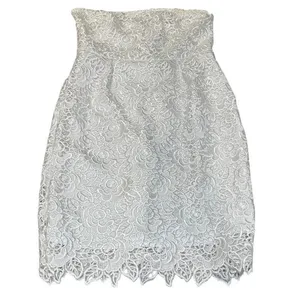 MM Couture Miss Me White‎ Strapless Lace Mini Dress Medium Wedding Cocktail thumbnail 4