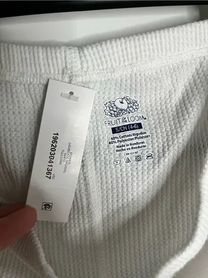 Fruit of the Loom Ladies White Cozy Waffle Knit Winter Warm Thermal Pants NWT S thumbnail 10