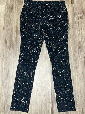 Anthropologie Pilcro Serif Corduroy Pants Size 29 Navy Paisley Skinny Inseam 31 thumbnail 4