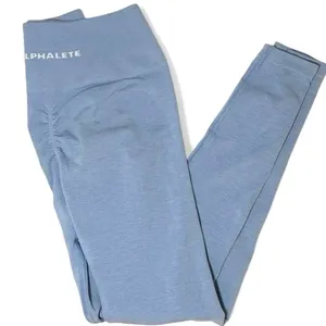 Alphalete Amplify Sky Light Blue Scrunch Butt Seamless Legging Women XS Gym Girl thumbnail 1