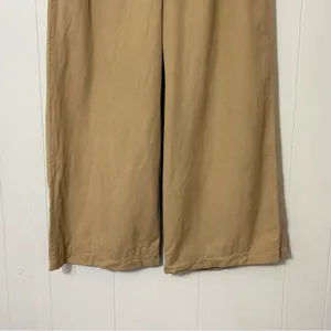 Madewell The Harlow Wide Leg Pants Drapey Twill Tan Khaki Size 6 High Rise thumbnail 5