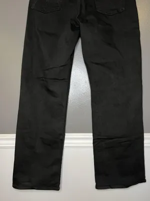 Mother The Dodger Sneak Jeans Womens 30 Black Dark Wash Straight Relaxed Denim thumbnail 6