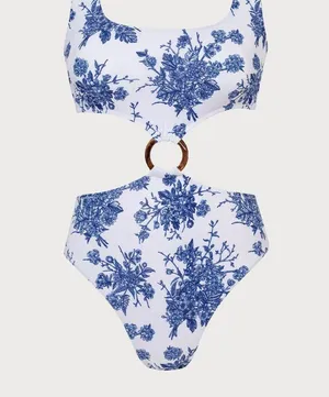 Berlook O-Ring Cutout Floral One-Piece Swimsuit 67 thumbnail 5