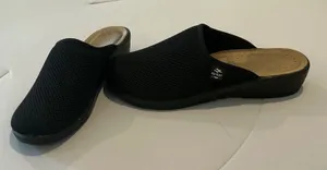 Fly Flot Black Mesh Comfort Clogs Italian Made Slip On Mules Women Size 8.5 39 thumbnail 1