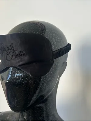 Jingle Belle Black Satin Sleep Mask thumbnail 2