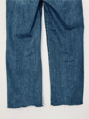 7 For All Mankind Cropped Alexa Blue Raw Hem Denim Jeans Size 28 thumbnail 8