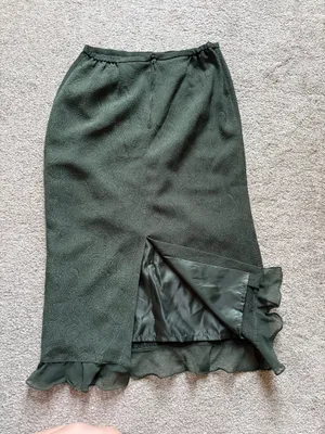 Vintage style Green Embroidered Midi Maxi Skirt thumbnail 4