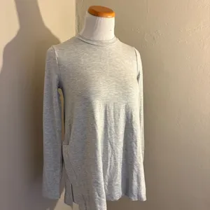 Anthropologie Daily Ritual Heather Gray Long Sleeve Crewneck Tunic Top Small thumbnail 3