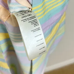 FREE PEOPLE Primavera Stripe Cotton Midi Dress in Pastel Combo Size Medium thumbnail 8