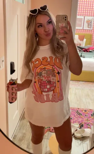 Disco Bride Graphic Tee White Size XL thumbnail 1