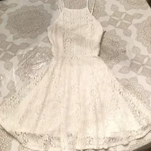 Abercrombie & Fitch Strappy Lace Open Back Fit & Flare Dress XS thumbnail 1