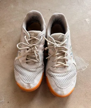 Asics White and Orange Athletic Shoes thumbnail 1