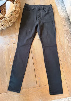 Mother High Waisted Looker Skimp Jeans Women Black Size 28 thumbnail 1