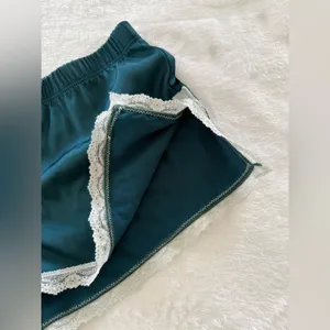 Teal Lace Trim Sleepwear Set size small pajama set thumbnail 8