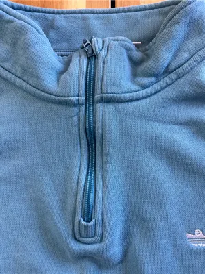 Adidas Skateboarding Quarter Zip Sweatshirt XL Blue Mock Neck Pullover Logo thumbnail 5