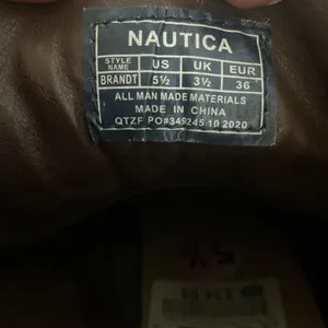 Nautica Women’s Brown Lace Up Wedge Ankle Boots Size 5.5 Knit Cuff thumbnail 7