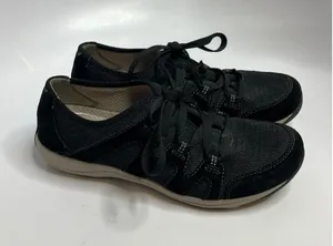 Dansko Walking Shoes Women Size 38 Black Excellent Leather Lace Up Comfort thumbnail 1