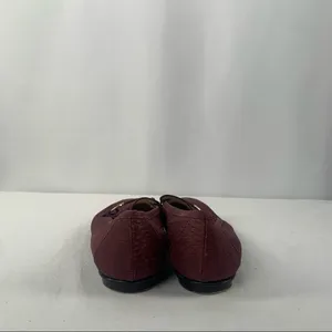 Rangoni Croc Embossed Leather Loafers in‎ Eggplant Size 8 thumbnail 5